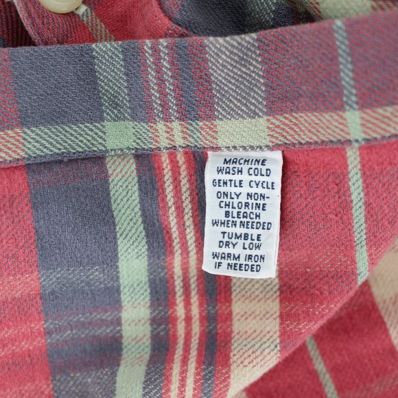 VTG Polo Ralph Lauren Shirt Cotton  Flannel Plaid Button Up Long Slv Men's Small - Picture 16 of 16